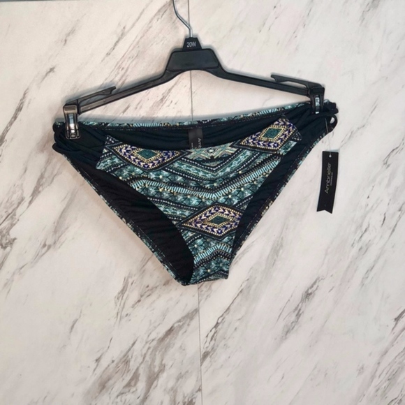 NEW Metallic Tribal Hipster Bikini Bottom SZ L - Picture 1 of 2